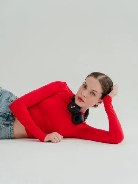 Longsleeve do jogi Moonholi Vogue z długim rękawem czerwona