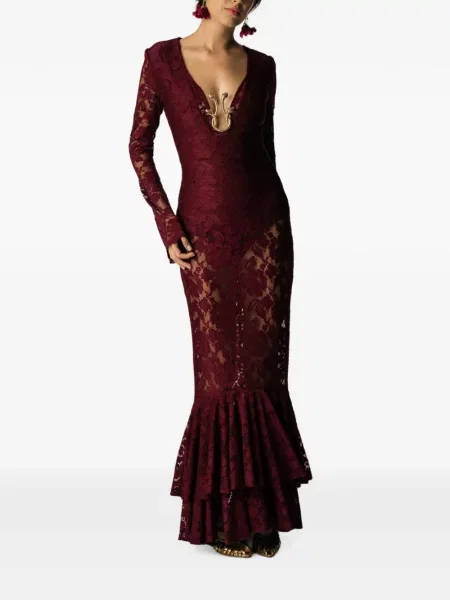 Lung rochie maxi Miau By Clara Rotescu roșu