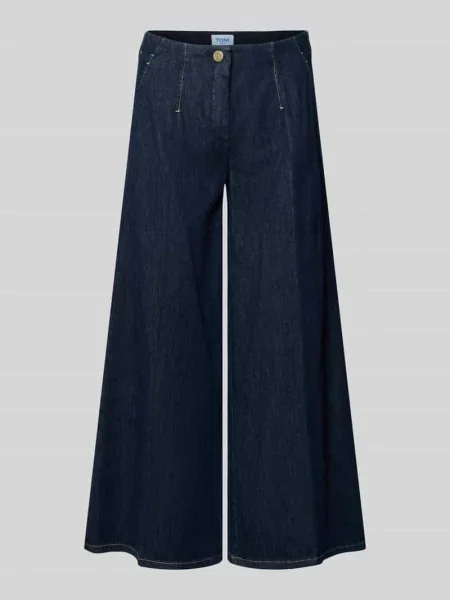 Jeansy o kroju wide fit z dodatkiem lyocellu model Jenny' Toni granatowe