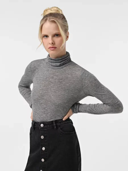 Водолазка Vero Moda ліоцелл сірий