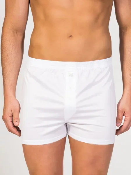 Zd ZERO DEFECTS Boxeri Button Mercerized Cotton' alb