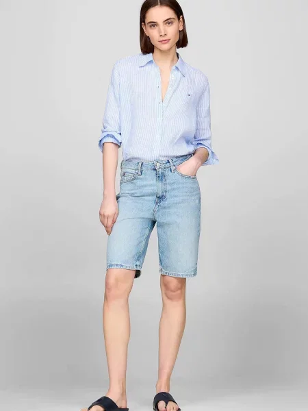 Короткі джинсові шорти Tommy Hilfiger блакитні