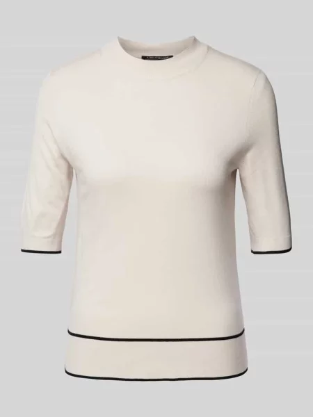 T-shirt z ozdobnymi szwami Luisa Cerano