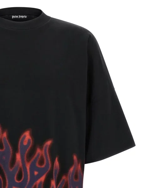 Tricou Palm Angels cu imagine cu decolteu rotund negru