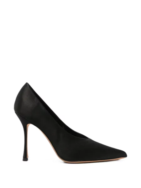 Pantofi cu toc Jude din satin negru