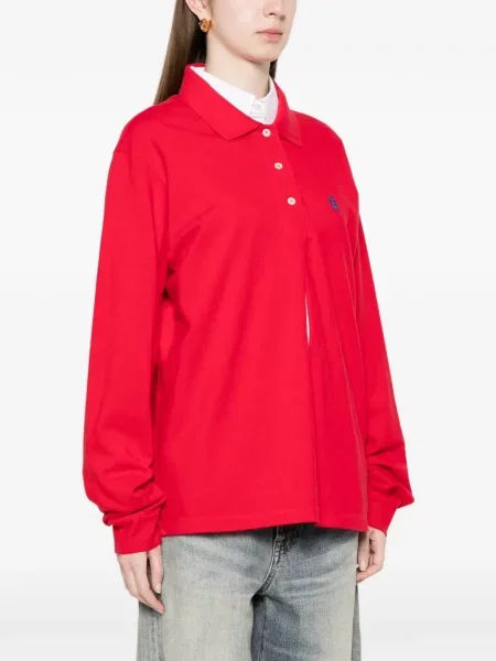 Tricou polo Prada roșu