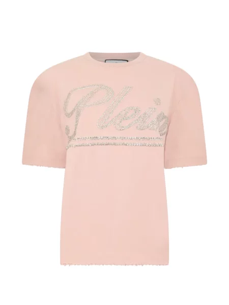 Tricou Philipp Plein cu autograf roz