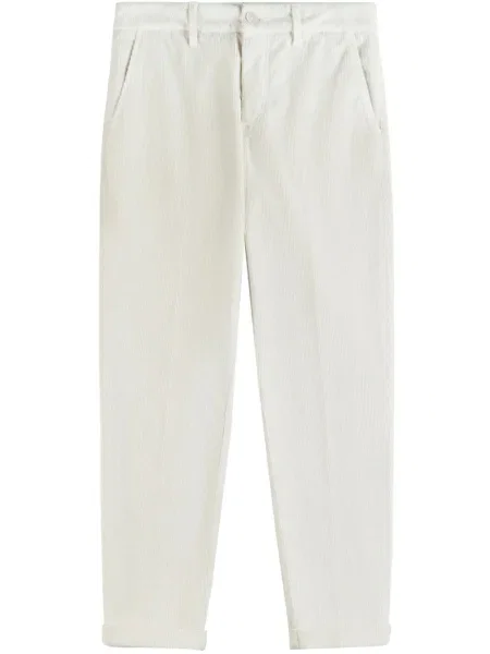 Pantaloni Fay de catifea cord alb