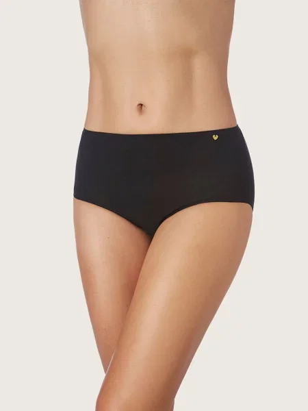 Zd ZERO DEFECTS Chiloți Atenea high waist Soy fiber' negru