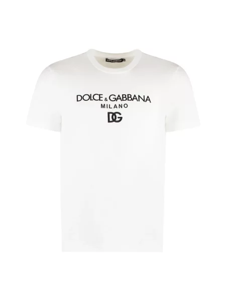 Haftowana koszulka Dolce And Gabbana biała