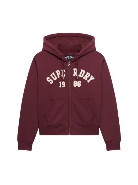 Superdry & Co Hanorac ATH ESS roşu închis / murdar alb