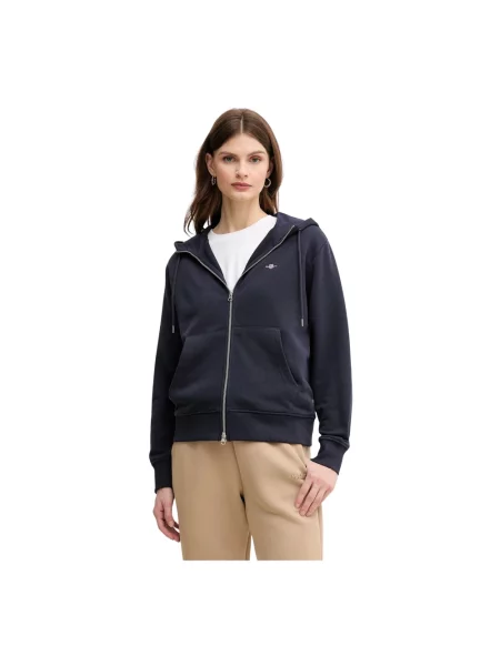 Gant bluza granatowy z kapturem gładka niebieska