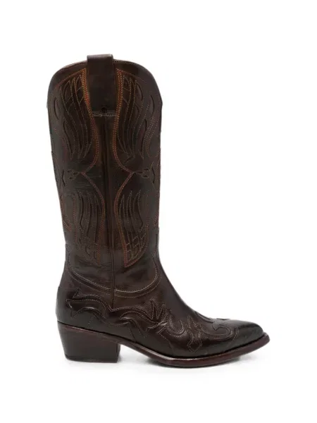 Botine Eraldo din piele maro
