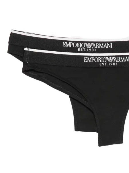 Класически бикини Emporio Armani с автограф черно