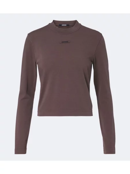 Tricou Jacquemus din jerseu maro