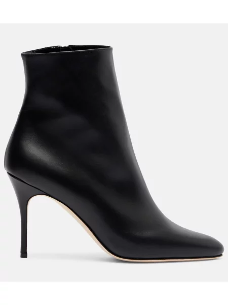 Cizme scurte Manolo Blahnik din piele negru