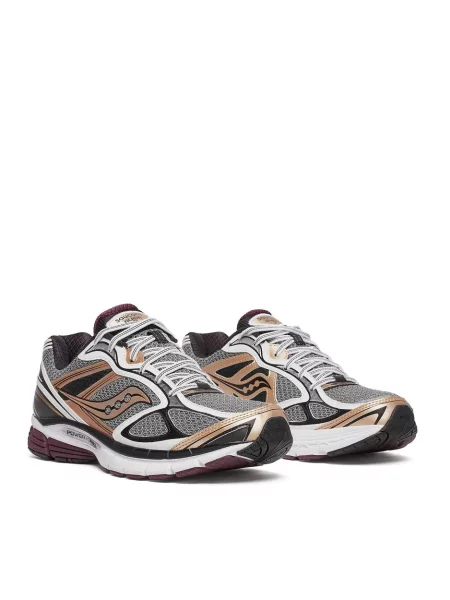 Sneakerși Saucony cu șireturi din dantelă gri