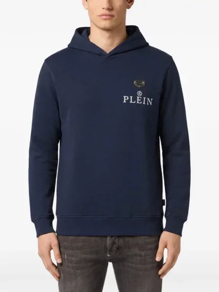 Hanorac cu glugă Philipp Plein albastru