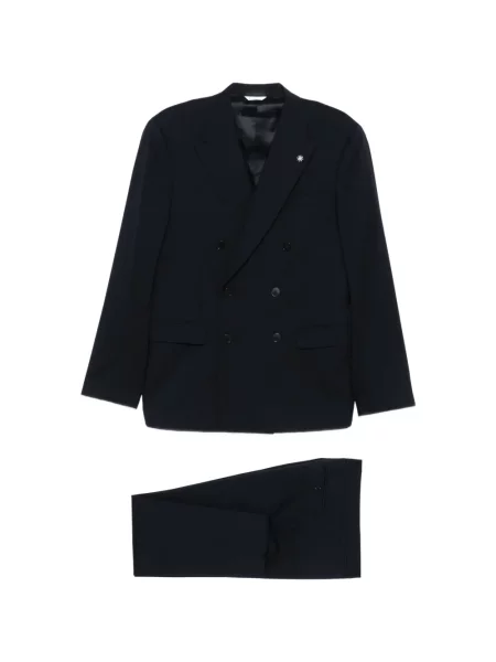 Costum Manuel Ritz cu două rânduri de nasturi de costum albastru