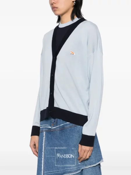 Dětské kardigan Maison Kitsuné modrý