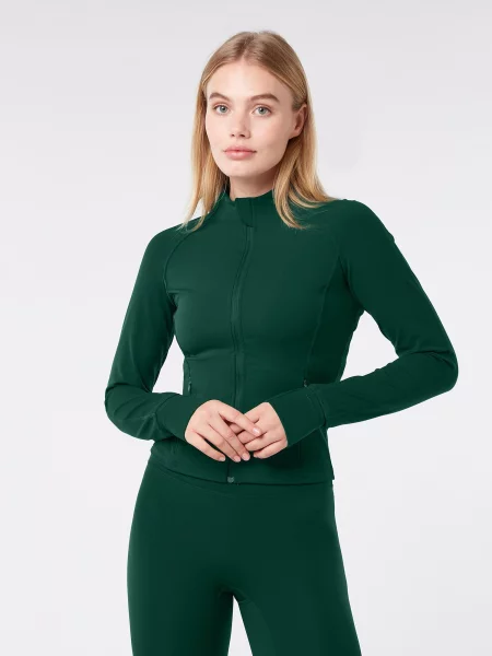 YO-GAYA Športová bunda Sports Jacket tmavozelená