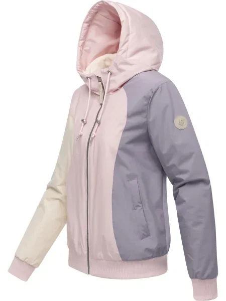 Ragwear Geacă funcțională Oggie Youmodo crem / mov liliachiu roz