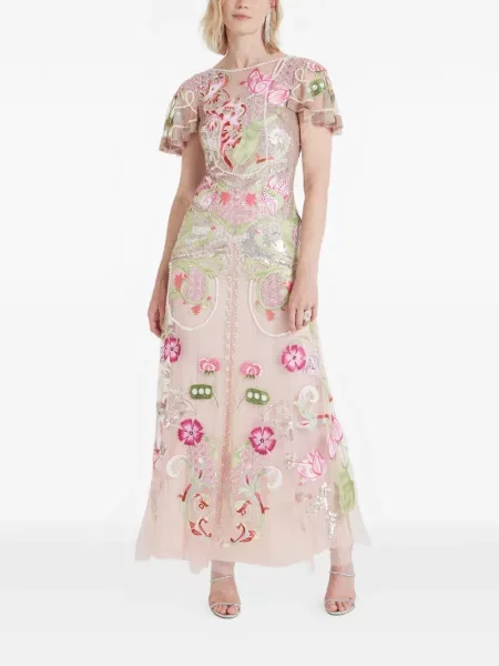 Gėlėtas suknele Temperley London su blizgučiais