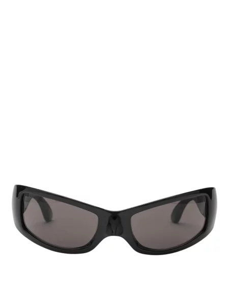 Lniane okulary przeciwsłoneczne Balenciaga czarne