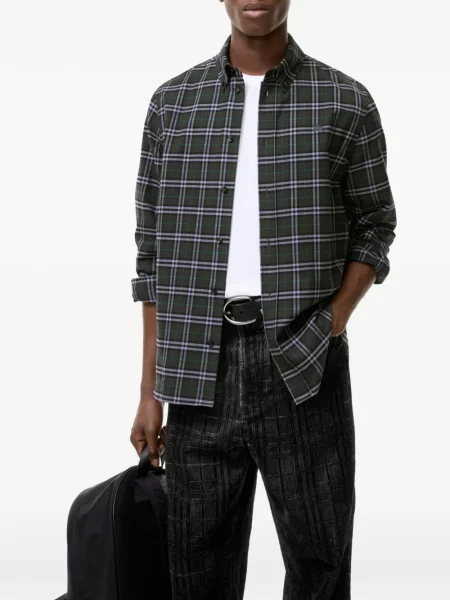 Cămașă Burberry în carouri verde