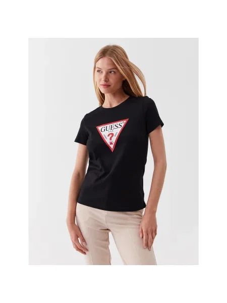 Guess Póló Slim Fit fekete