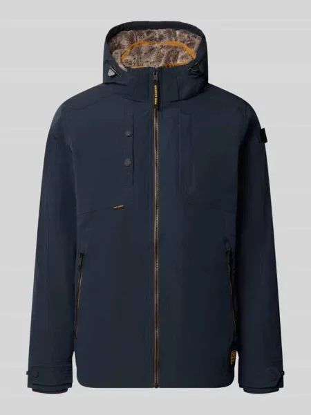 Kurtka o kroju regular fit z kapturem model SNOWPACK' Pme Legend granatowa
