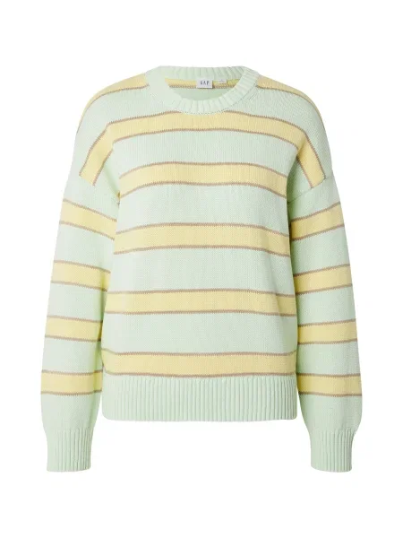 GAP Pulover maro deschis / deschis / verde mentă galben