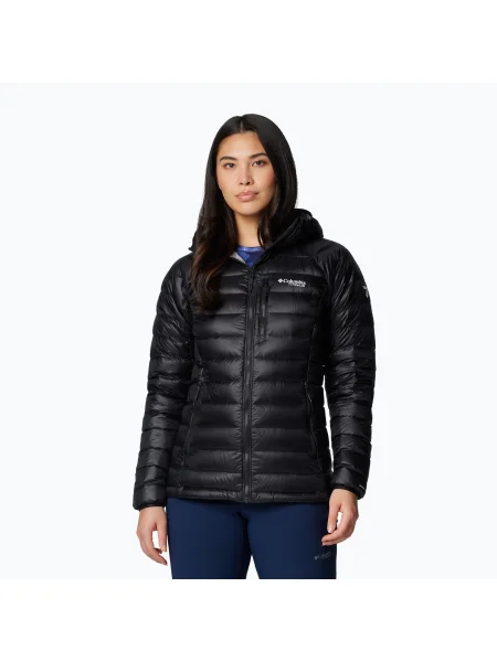 Columbia jachetă de femei Arctic Crest Down Hooded negru