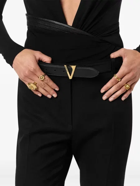 Curea Versace din piele negru