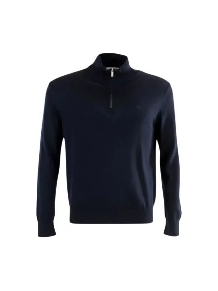 Sweter Calvin Klein wełniany niebieski