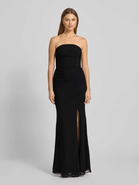 Sukienka wieczorowa z wiązaniem na plecach Luxuar Fashion czarna