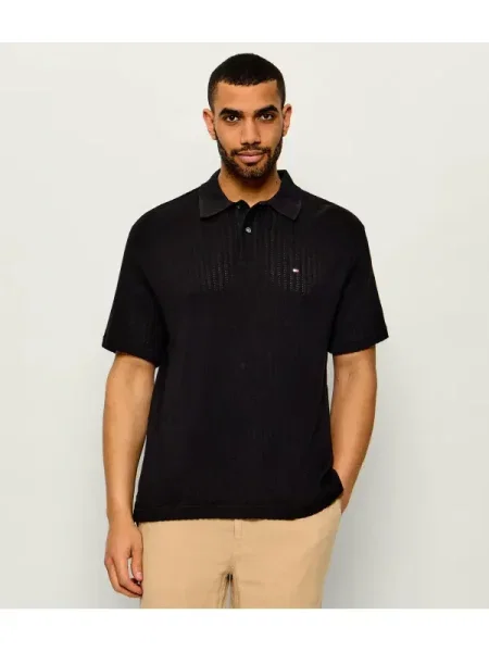 Tricou polo Tommy Hilfiger clasic negru