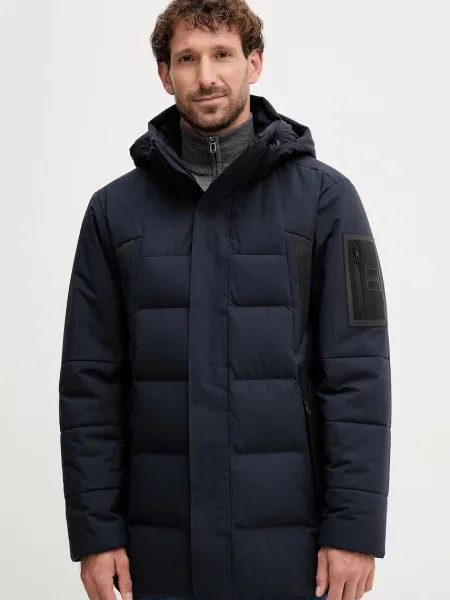 BOSS Green jachetă de iarnă pentru bărbați OW_Block-X Parka verde