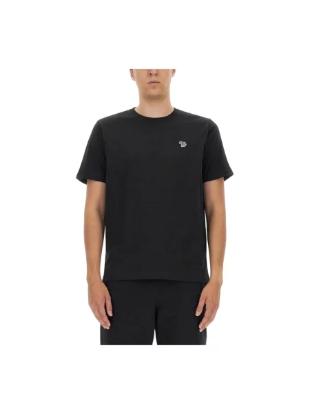 Koszulka Ps By Paul Smith w zebrę z logo czarna