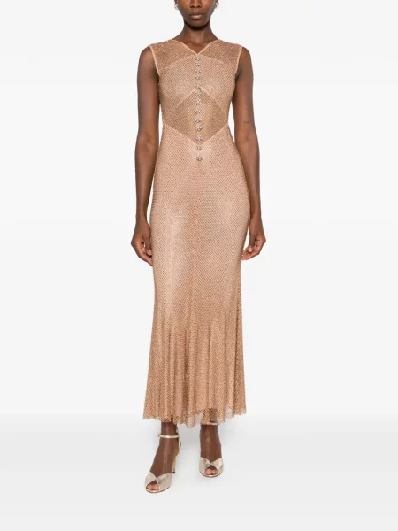 Rochie maxi Self-portrait plasă