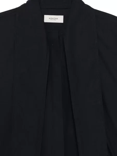 Koszula Agnona wiązana niebieska