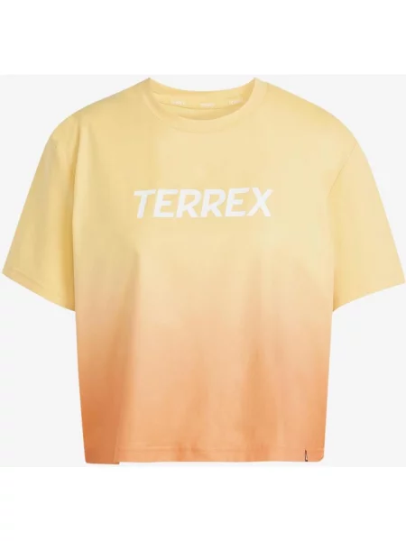 Koszulka z krótkim rękawem adidas Terrex pomarańczowo-żółta S żółta