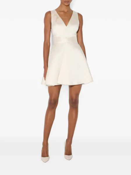 Rochie mini Elisabetta Franchi din satin cu pene