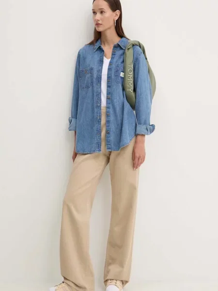 Джинсова сорочка Guess Jeans regular класичний комір