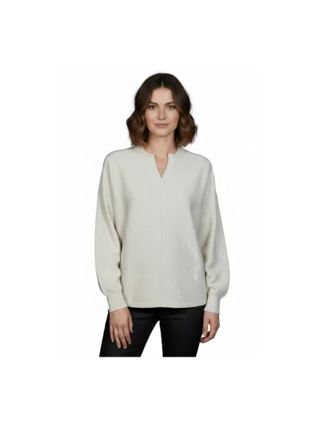 Sweter Repeat z kaszmiru beżowy