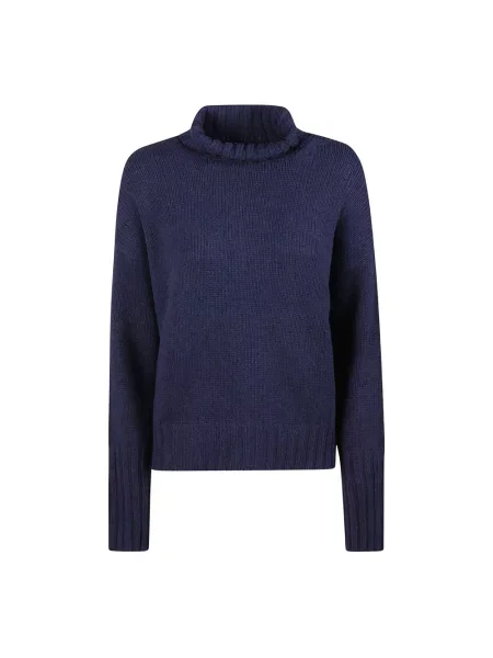 Sweter z golfem Aragona niebieski
