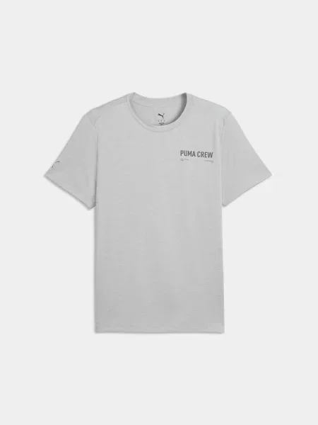 Спортивна футболка PUMA M Cloudspun Branded Tee комбінований верх сірий