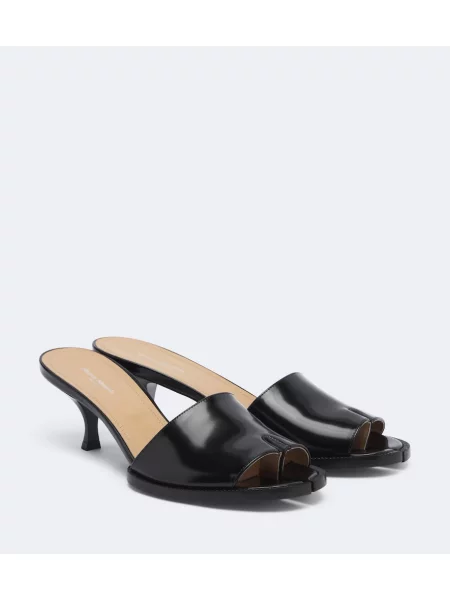 Papuci tip mules Maison Margiela din piele negru