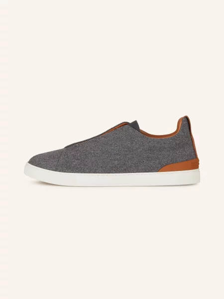 Zegna Nazouvací Tenisky Triple Stitch™ světle šedá
