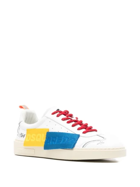 Sneakerși Dsquared2 cu șireturi din dantelă alb